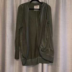 Green Long Sleeve Cardigan